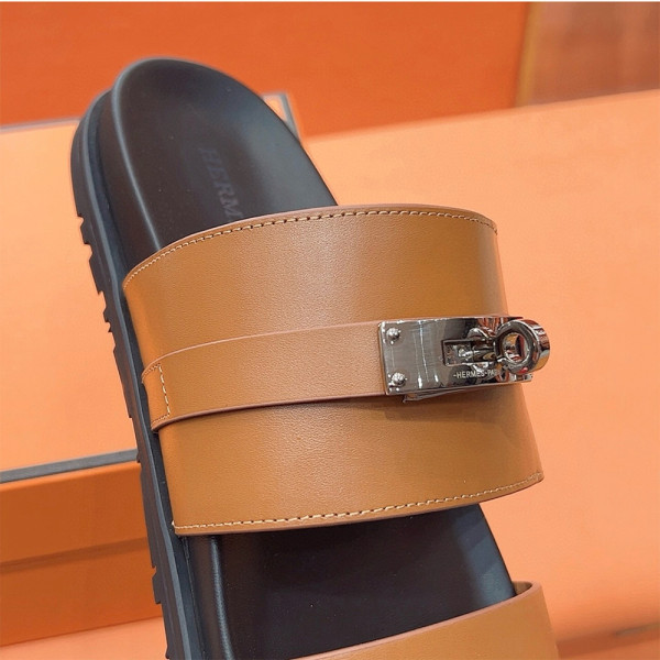 Hermes, Jackson, Men's Slipper, Brown