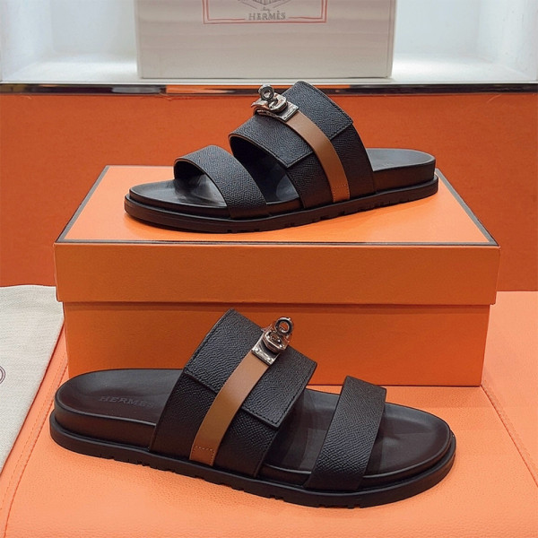 Hermes, Jackson, Men's Slipper, Black