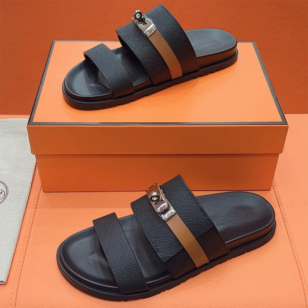 Hermes, Jackson, Men's Slipper, Black