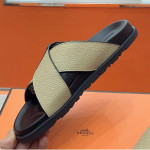 Hermes, Men's Slipper, Khaki