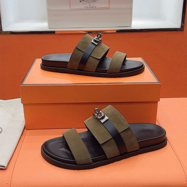 Hermes, Jackson, Women's Slipper, Khaki