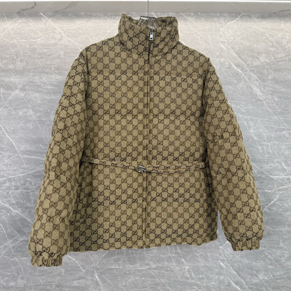 Gucci, Canvas Bomber, Women's Jacket, Brown