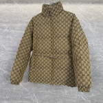 Gucci, Canvas Bomber, Women's Jacket, Brown