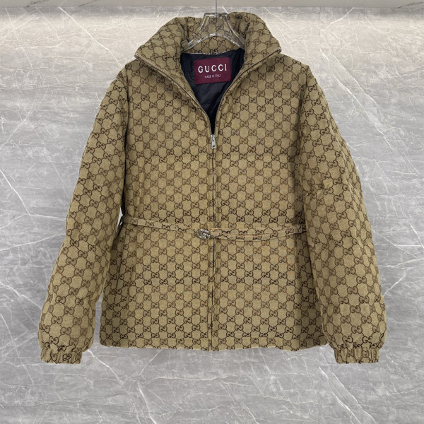 Gucci, Canvas Bomber, Women's Jacket, Brown