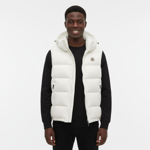 Moncler, Heren Bodywarmer, Wit