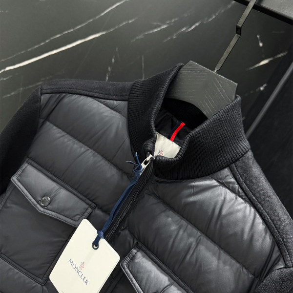 Moncler, Padded, Men's Cardigan, Black Moncler, Padded, Men's Cardigan, Black