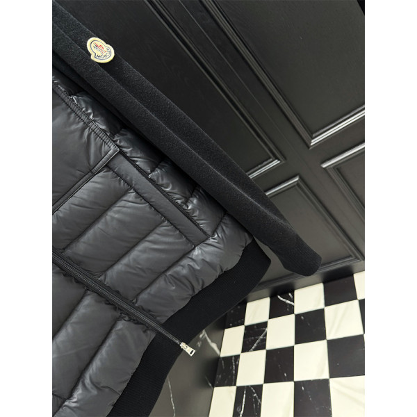 Moncler, Padded, Men's Cardigan, Black Moncler, Padded, Men's Cardigan, Black