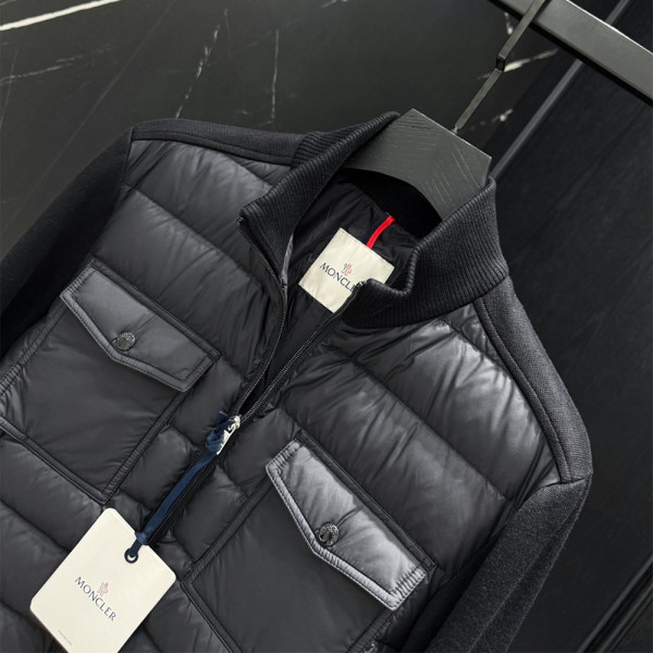 Moncler, Padded, Men's Cardigan, Black Moncler, Padded, Men's Cardigan, Black