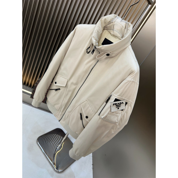 Prada, Cotton Blend, Men's Jacket, White
