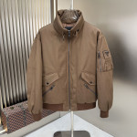 Prada, Cotton Blend, Men's Jacket, Brown