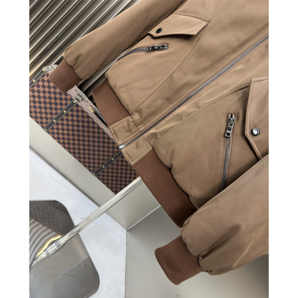 Prada, Cotton Blend, Men's Jacket, Brown