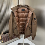 Prada, Cotton Blend, Men's Jacket, Brown