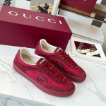 Gucci, G75, Dames Sneakers, Rood