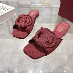 Gucci, GG, Women's Slipper, Burgundy