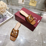 Gucci, GG, Dames Slipper, Bruin