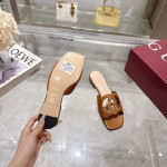 Gucci, GG, Dames Slipper, Bruin