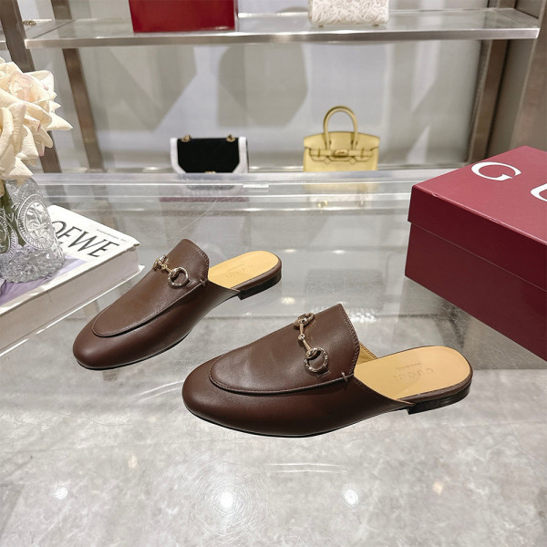 Gucci, Princetown, Women's Slipper, Brown
