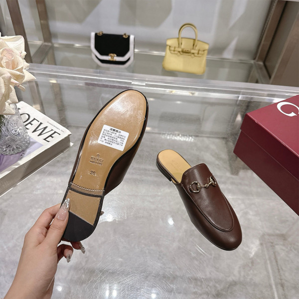 Gucci, Princetown, Women's Slipper, Brown