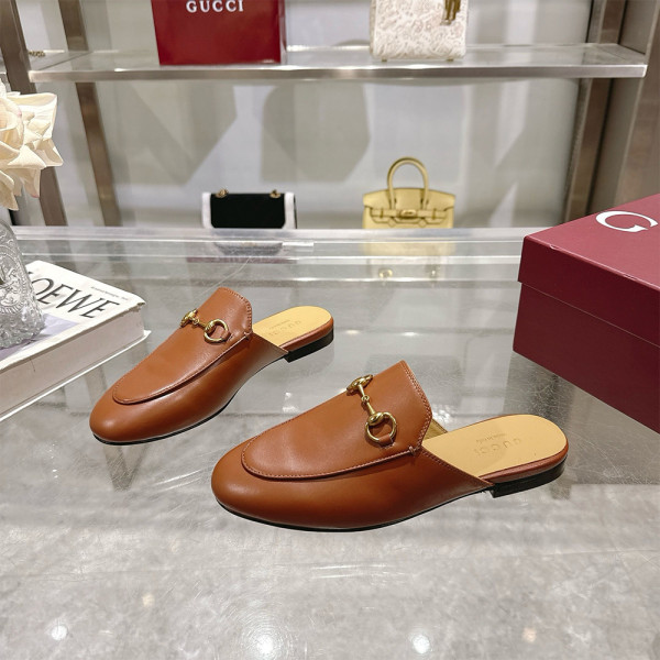 Gucci, Princetown, Women's Slipper, Camel