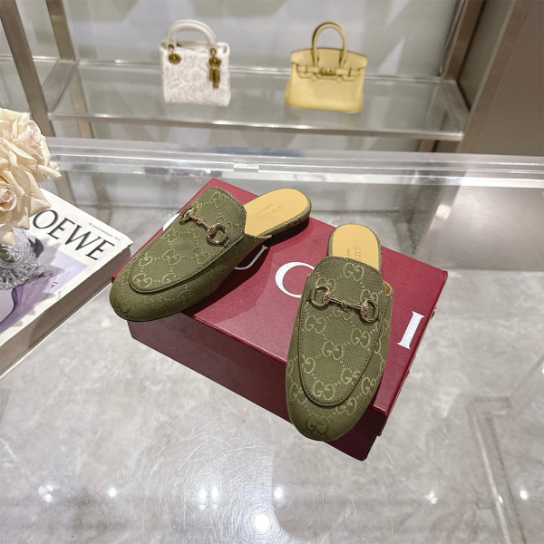 Gucci, Princetown, Women's Slipper, Khaki
