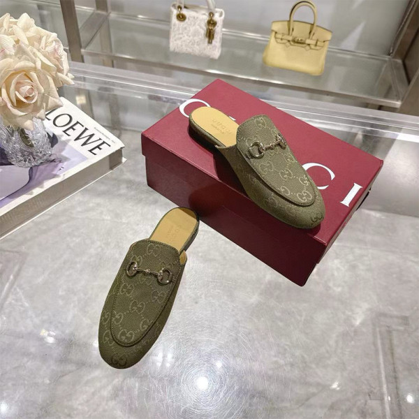 Gucci, Princetown, Women's Slipper, Khaki
