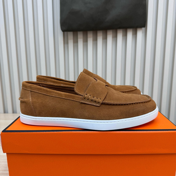 Hermes, Job, Men's Loafer, Brown