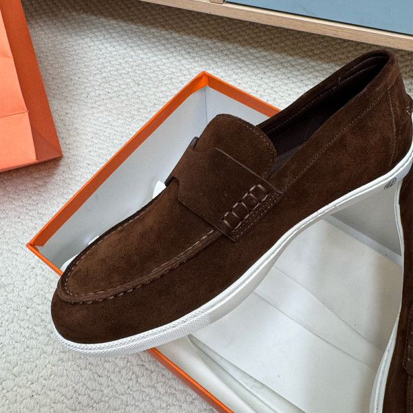 Hermes, Job, Men's Loafer, Dark Brown