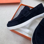 Hermes, Job, Men's Loafer, Navy