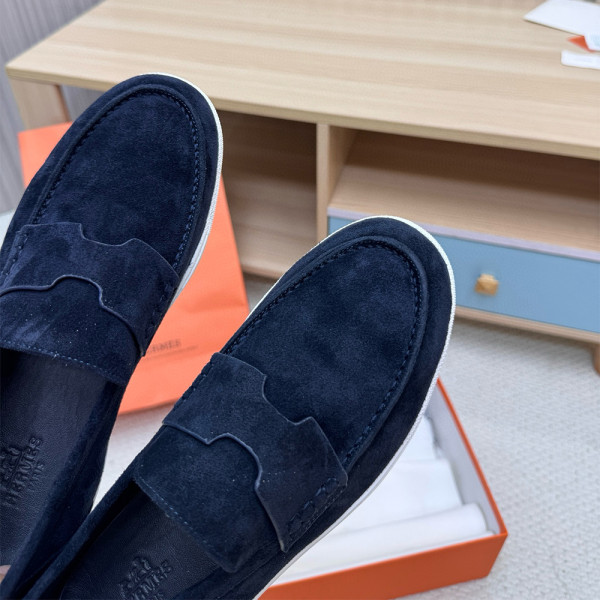 Hermes, Job, Men's Loafer, Navy