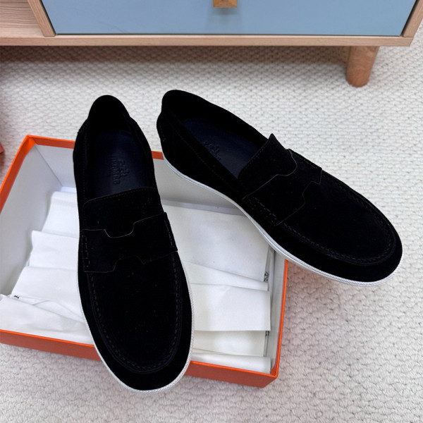 Hermes, Job, Men's Loafer, Black