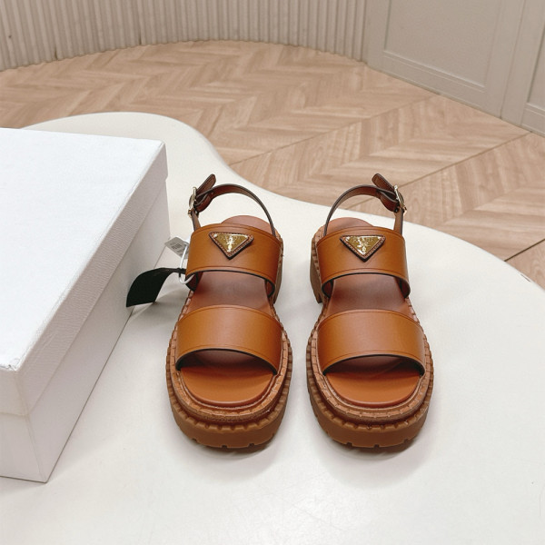 Prada, Women's Sandal, Brown