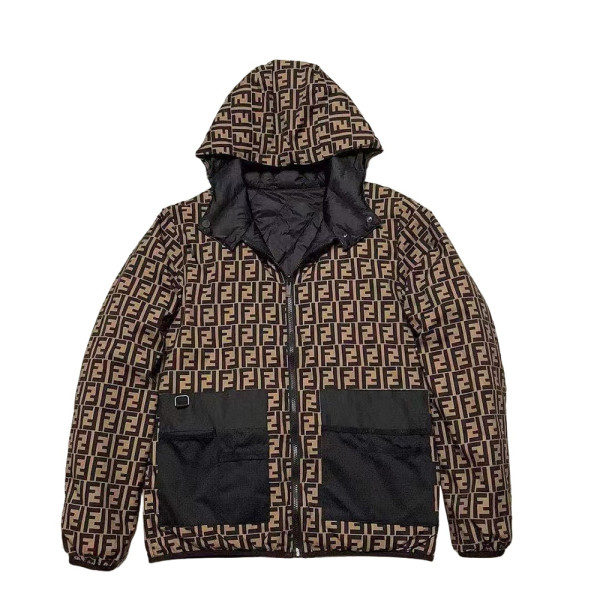 Fendi, Reversible, Men's Jacket, Brown
