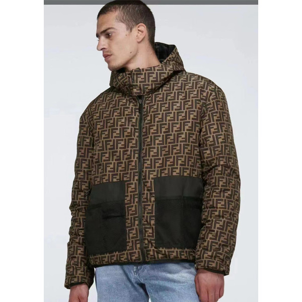 Fendi, Reversible, Men's Jacket, Brown