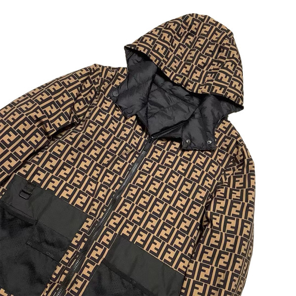 Fendi, Reversible, Men's Jacket, Brown