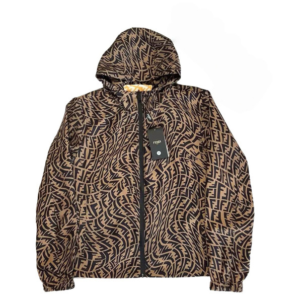 Fendi, Reversible, Men's Jacket, Brown