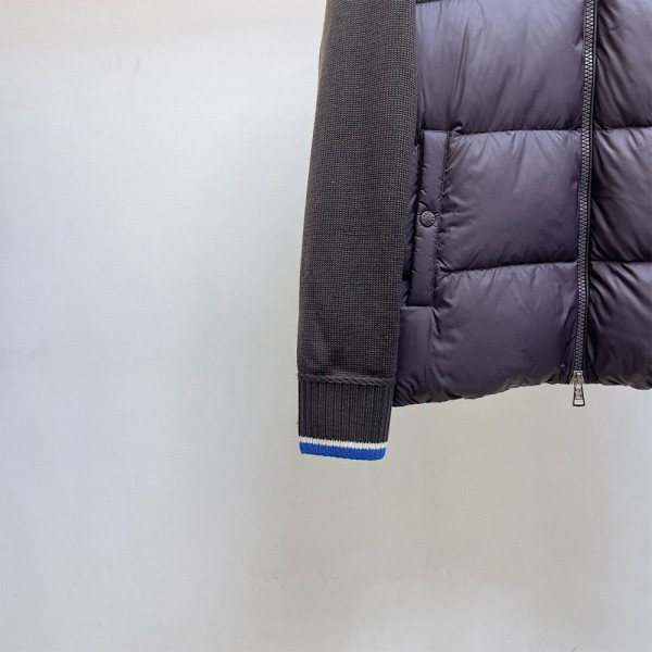 Moncler, Padded, Men's Cardigan, Brown Moncler, Padded, Men's Cardigan, Brown