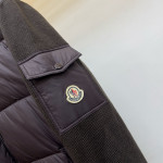 Moncler, Padded, Men's Cardigan, Brown Moncler, Padded, Men's Cardigan, Brown