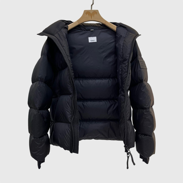 Burberry, Puffer Nylon, Heren Jas, Zwart