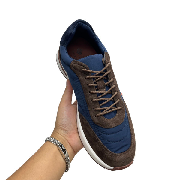 Loro Piana, Weekend Walk, Men's Sneaker, Navy Brown