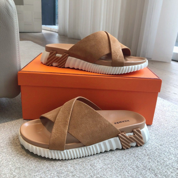 Hermes, Infra, Men's Slipper, Camel