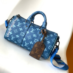Louis Vuitton, Keepall Bandouliere, Men's Bag, Blue