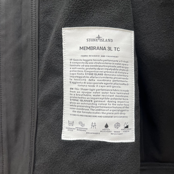 Stone Island, Micro Twill, Heren Jas, Zwart