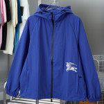 Burberry, Nylon Hooded, Men's Jacket, Blue