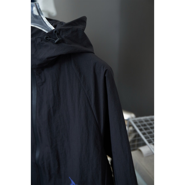 Burberry, Nylon Hooded, Men's Jacket, Black