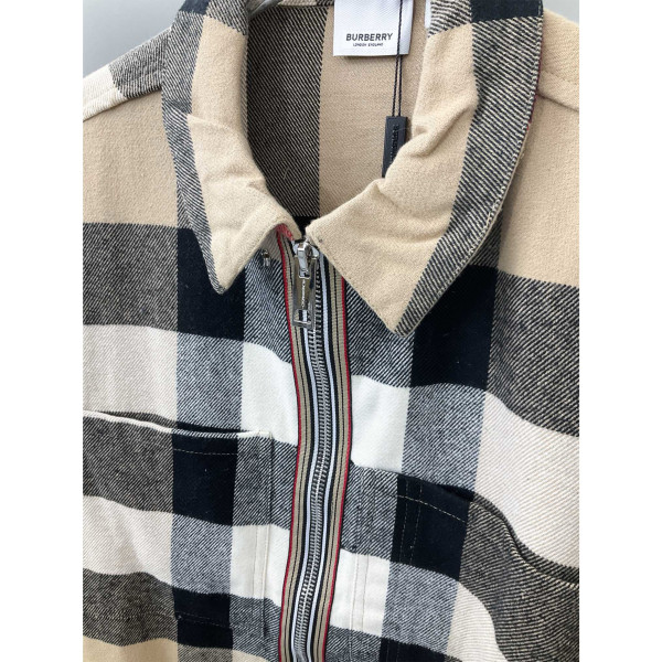 Burberry, Check Cotton, Men's Jacket, Camel