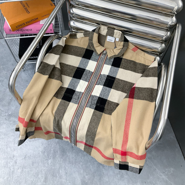 Burberry, Check Cotton, Men's Jacket, Camel