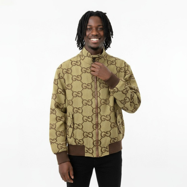 Gucci, GG Canvas Bomber, Men's Jacket, Brown