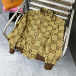 Gucci, GG Canvas Bomber, Men's Jacket, Brown