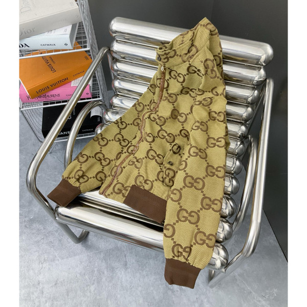 Gucci, GG Canvas Bomber, Men's Jacket, Brown