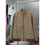 Gucci, GG Canvas Bomber, Men's Jacket, Brown